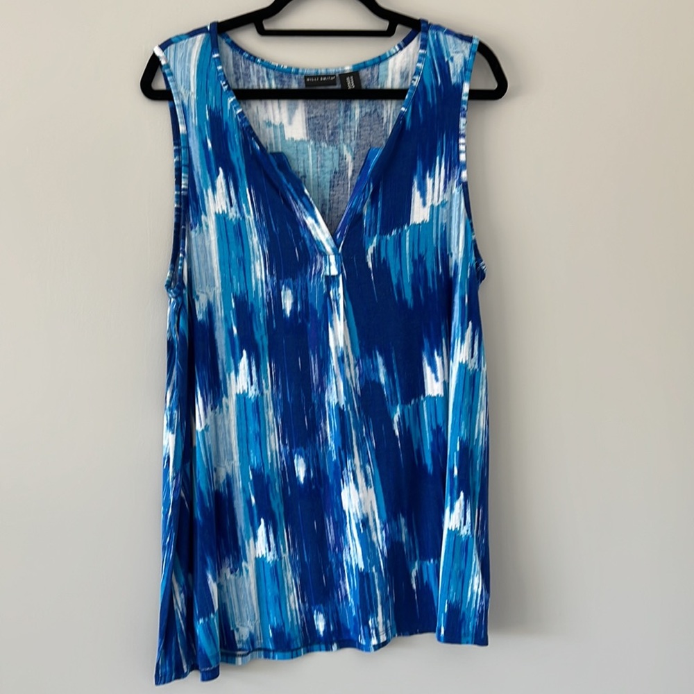 Willi Smith White & Blue Tank